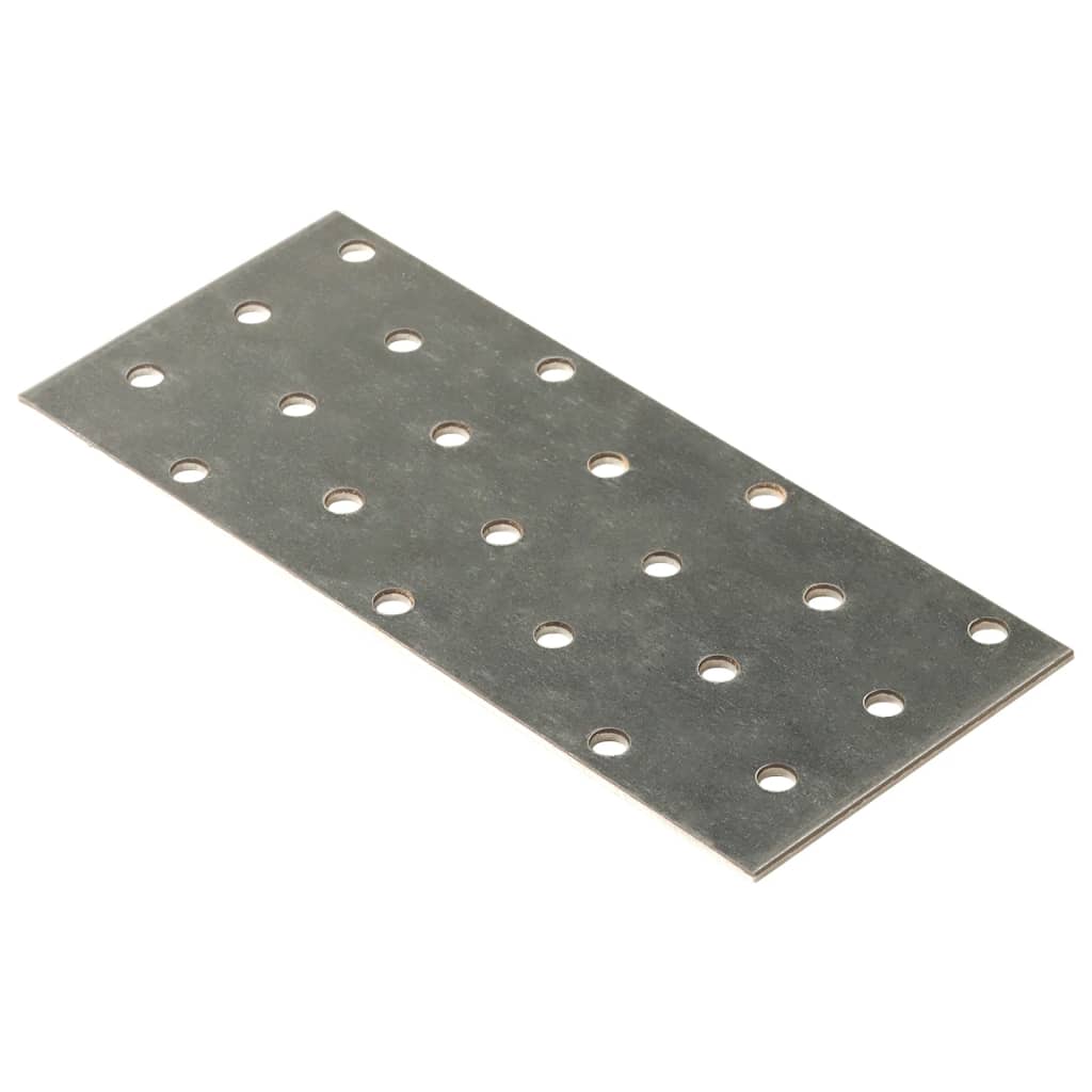 VIDAXL -Platten perforiert 40 PCs 2 mm 140 x 60 mm verzinkter Stahl