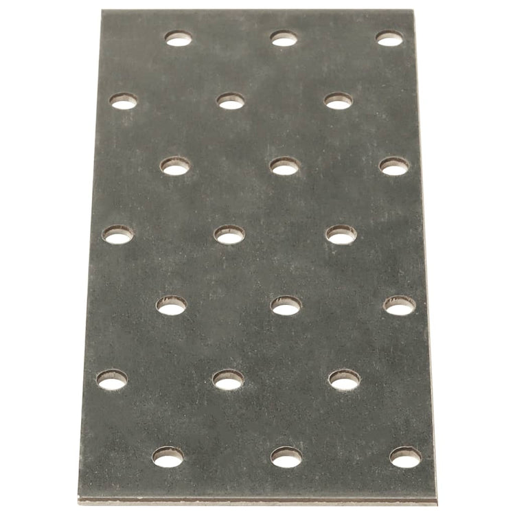 VIDAXL -Platten perforiert 40 PCs 2 mm 140 x 60 mm verzinkter Stahl
