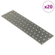 VIDAXL -Platten perforiert 20 Stcs 2 mm 300 x 80 mm verzinkter Stahl
