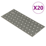 VIDAXL -Platten perforiert 20 Stcs 2 mm 240x100 mm verzinkter Stahl - afbeelding 1