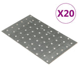 VIDAXL -Platten perforiert 20 PCs 2 mm 200x120 mm verzinkter Stahl - afbeelding 1