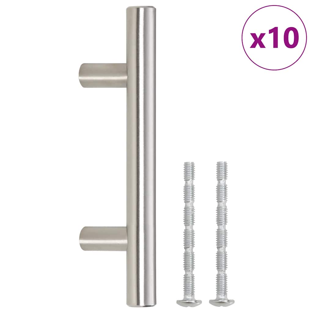 Vidaxl Griffe 10 ST 64 mm Edelstahl Silberfarbe