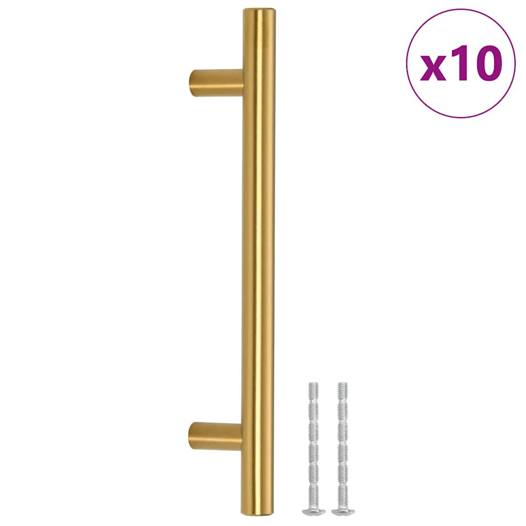 Vidaxl Griffe 10 ST 128 mm Edelstahl Goldfarbe