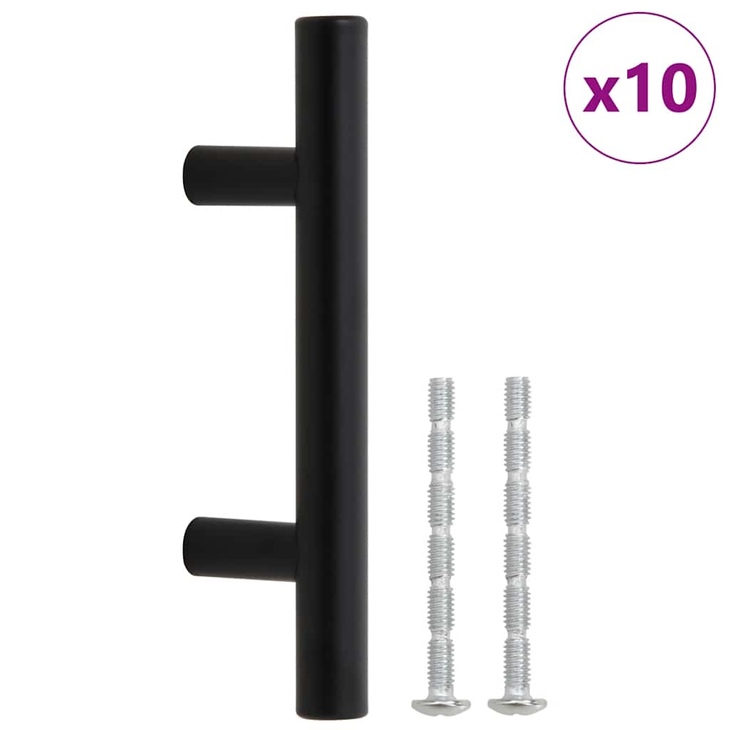 Vidaxl Griffe 10 ST 64 mm Edelstahlschwarz