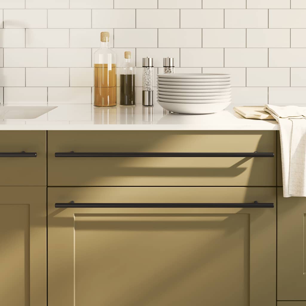 Vidaxl -Griffe 5 ST 480 mm Edelstahl schwarz schwarz