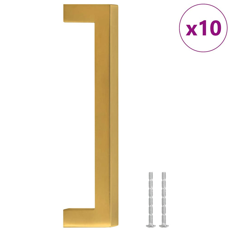 Vidaxx Griffe 10 Stück 128 mm Edelstahl goldfarben