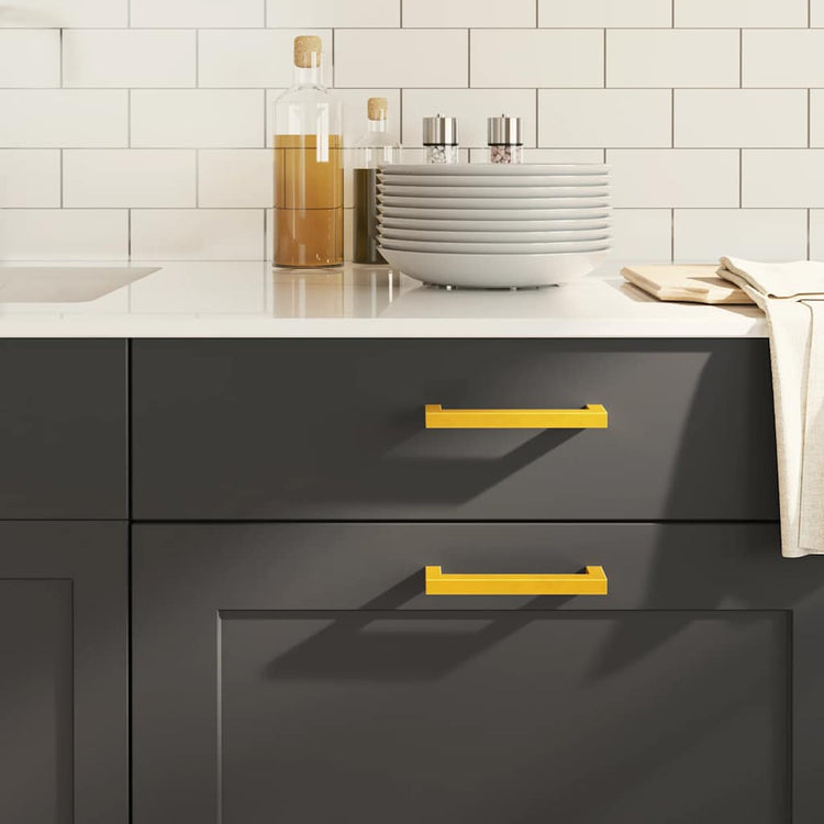 Vidaxx Griffe 10 Stück 128 mm Edelstahl goldfarben