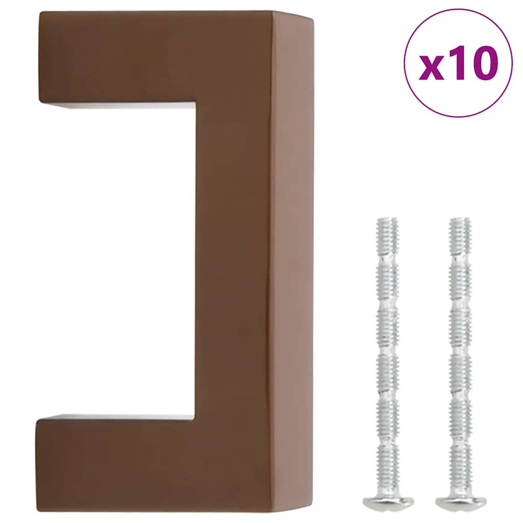 Vidaxl Griffe 10 ST 64 mm Edelstahl Bronze gefärbt