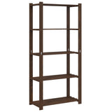 VIDAXL-LAGER RAKE 5-layer 80x38x170 cm Festkiefernbraun - afbeelding 2