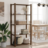VIDAXL-LAGER RAKE 5-layer 80x38x170 cm Festkiefernbraun - afbeelding 1