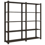 VIDAXL-LAGE RAKE 5-LAYER 170X38X170 CM Massives Kiefernholz schwarz - afbeelding 2