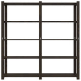 VIDAXL-LAGE RAKE 5-LAYER 170X38X170 CM Massives Kiefernholz schwarz - afbeelding 3