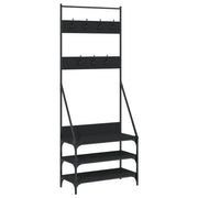 VIDAXL -Kleidungsständer mit Schuhregal 72x34x184 cm Schwarz - afbeelding 2