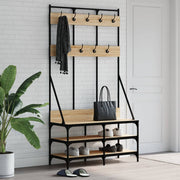 Vidaxl -Kleidungsständer mit Schuhregal 100x40x184 cm Sonoma Eiche gefärbt - afbeelding 1