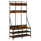Vidaxl -Kleidungsständer mit Schuhregal 100x40x184 cm geräucherte Eiche gefärbt - afbeelding 2