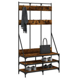 Vidaxl -Kleidungsständer mit Schuhregal 100x40x184 cm geräucherte Eiche gefärbt - afbeelding 3