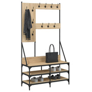 Vidaxl -Kleidungsständer mit Schuhregal 100x40x184 cm Sonoma Eiche gefärbt - afbeelding 3