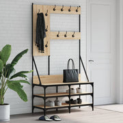 Vidaxl -Kleidungsständer mit Schuhregal 100x40x184 cm Sonoma Eiche gefärbt - afbeelding 1