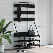 VIDAXL -Kleidungsständer mit Schuhregal 100x40x184 cm Schwarz - afbeelding 1