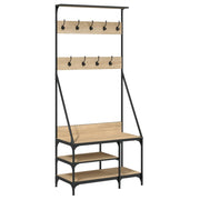 VIDAXL -Kleidungsständer mit Schuhregal 80x40x184 cm Sonoma Eiche gefärbt - afbeelding 2