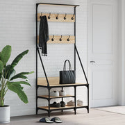 VIDAXL -Kleidungsständer mit Schuhregal 80x40x184 cm Sonoma Eiche gefärbt - afbeelding 1