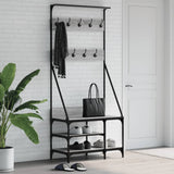 Vidaxl -Kleidungsständer mit Schuhregal 80x40x184 cm graue Sonoma Eiche Farbe - afbeelding 1