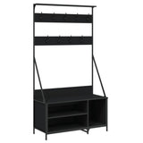 VIDAXL -Kleidungsregal mit Schuhregal 100x41x184 cm Schwarz - afbeelding 2