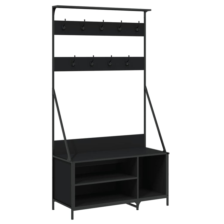 VIDAXL -Kleidungsregal mit Schuhregal 100x41x184 cm Schwarz