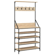 VIDAXL -Kleidungsständer mit Schuhregal 90x34x184 cm Sonoma Eiche gefärbt - afbeelding 2