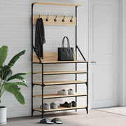 VIDAXL -Kleidungsständer mit Schuhregal 90x34x184 cm Sonoma Eiche gefärbt - afbeelding 1