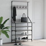 Vidaxl -Kleidungsständer mit Schuhregal 90x34x184 cm graue Sonoma Eiche Farbe - afbeelding 1
