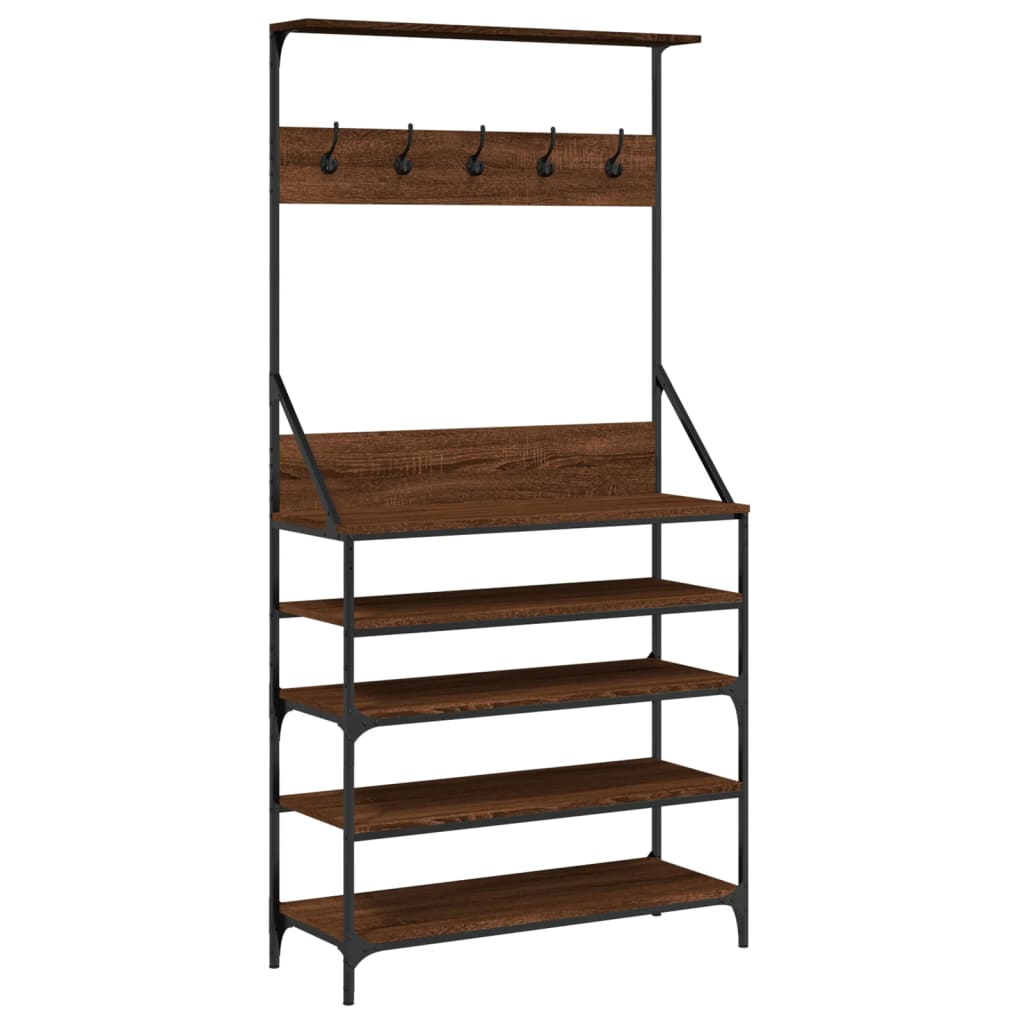 Vidaxx Kleiderständer mit Schuhablage 90x34x184 cm Farbe Eiche braun