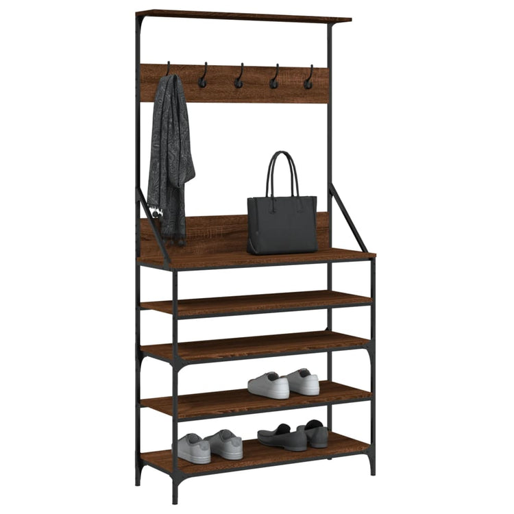 Vidaxx Kleiderständer mit Schuhablage 90x34x184 cm Farbe Eiche braun