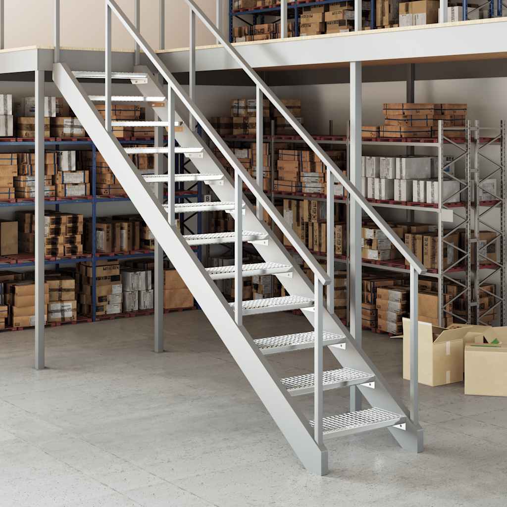 Vidaxxl stair step grid 60x24x7 cm galvanized steel