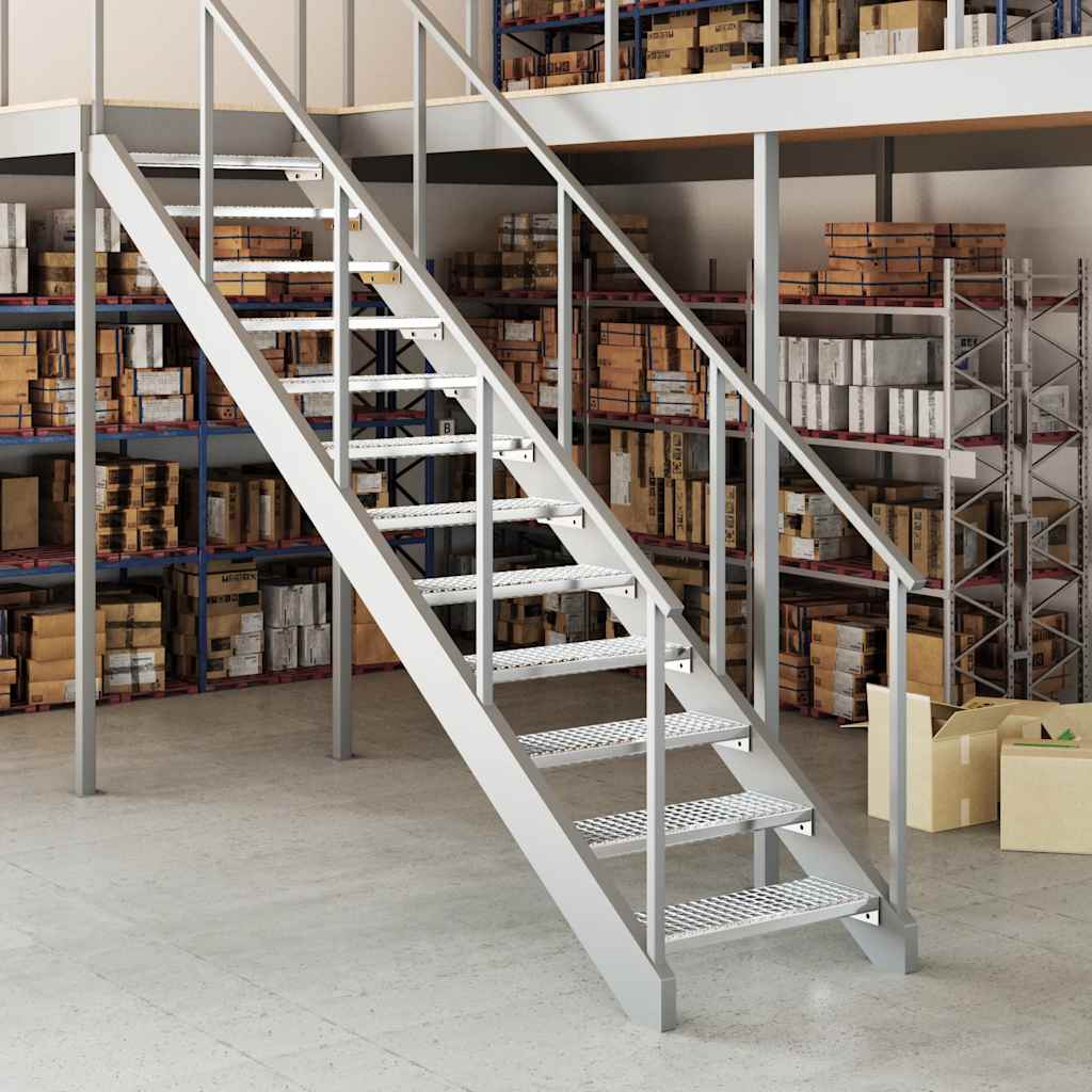 VIDAXL STEP STEP GRID 70x24x7 cm verzinkter Stahl