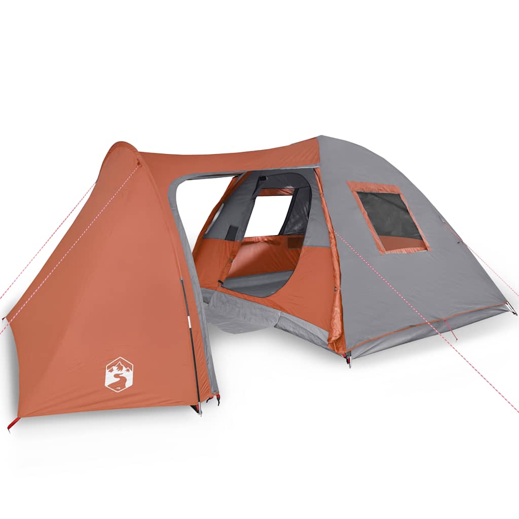 Vidaxl Dome Zelt 6-Personen wasserdichtes Grau und Orange