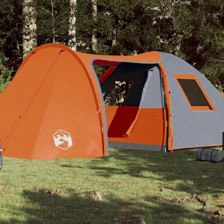 Vidaxl Dome Zelt 6-Personen wasserdichtes Grau und Orange