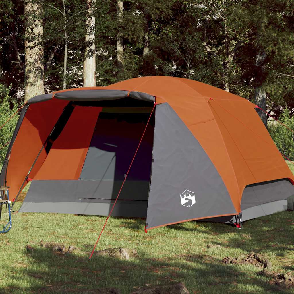 VidaXL Zelt mit Markise 4-Personen wasserdicht orange