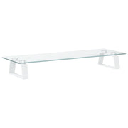 Vidaxl Monitor Stand 60x20x8 cm gehärtetes Glas und Metall weiß - afbeelding 2