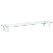 Vidaxl Monitor Stand 80x20x8 cm gehärtetes Glas und Metall weiß - afbeelding 2