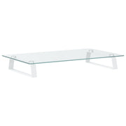 Vidaxl Monitor Standard 60x35x8 cm gehärtetes Glas und Metall weiß - afbeelding 2