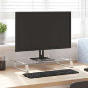 Vidaxl Monitor Standard 60x35x8 cm gehärtetes Glas und Metall weiß - afbeelding 1
