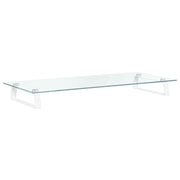 Vidaxl Monitor Standard 80x35x8 cm gehärtetes Glas und Metall weiß - afbeelding 2