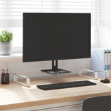 Vidaxl Monitor Standard 80x35x8 cm gehärtetes Glas und Metall weiß - afbeelding 1