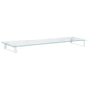 Vidaxl Monitor Standard 100x35x8 cm terminiertes Glas und Metall weiß