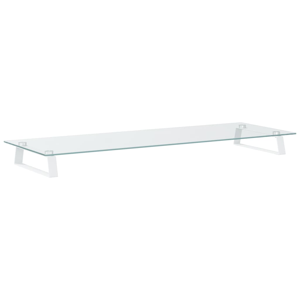 Vidaxl Monitor Standard 100x35x8 cm terminiertes Glas und Metall weiß
