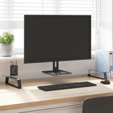 Vidaxl Monitor Standard 100x35x8 cm terminiertes Glas und Metallschwarz - afbeelding 1