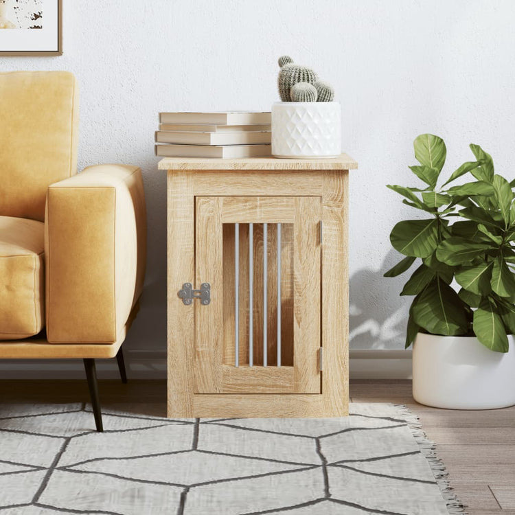 Vidaxxl Hundebox 45x62x59 cm, Holzwerkstoff Sonoma-Eiche farbig