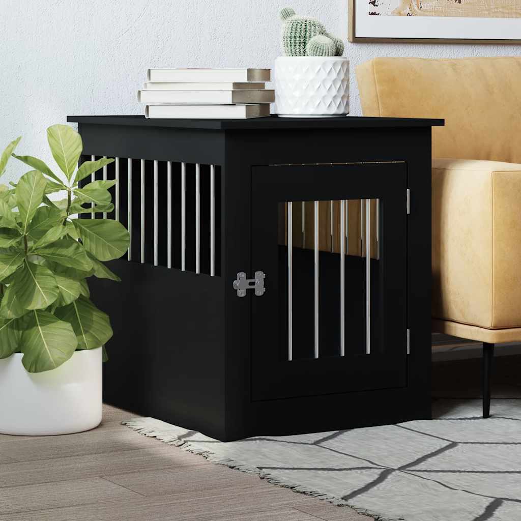 VIDAXL HONDENBENCH 55X75X65 CM PRISIONED HOLD Schwarz