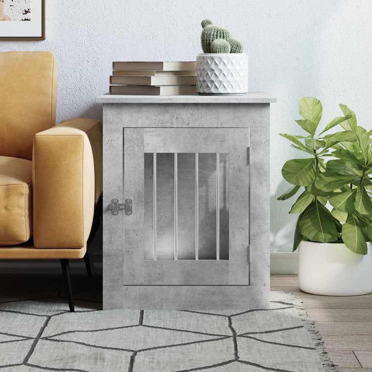 Vidaxxl Hundebox 55x75x65 cm Holzwerkstoff Betongrau